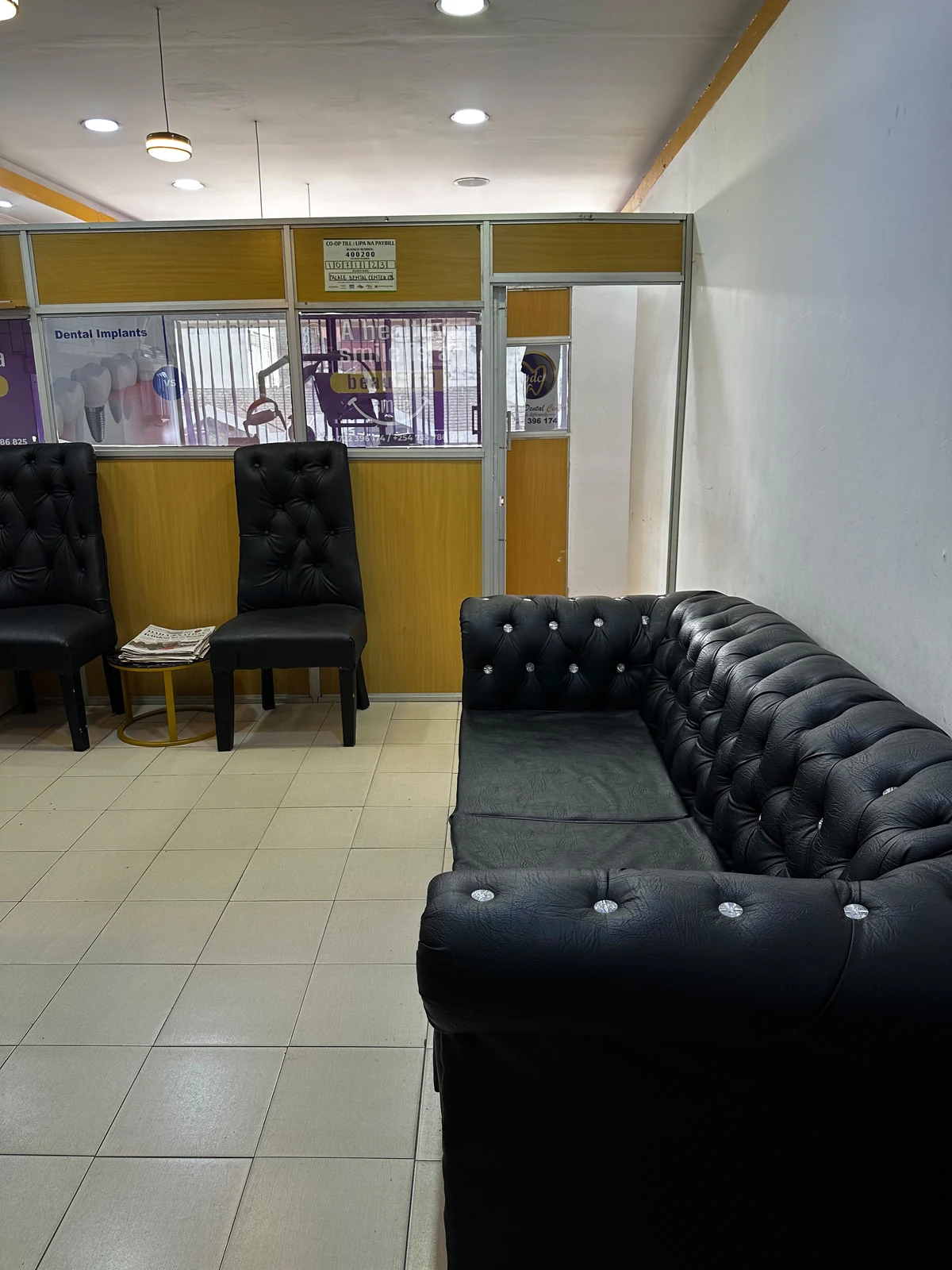 Comfortable patient waiting area
