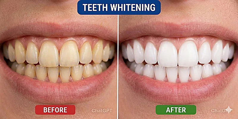 Teeth whitening transformation